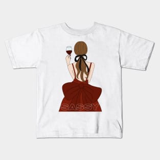 Sassy Lady Design Kids T-Shirt